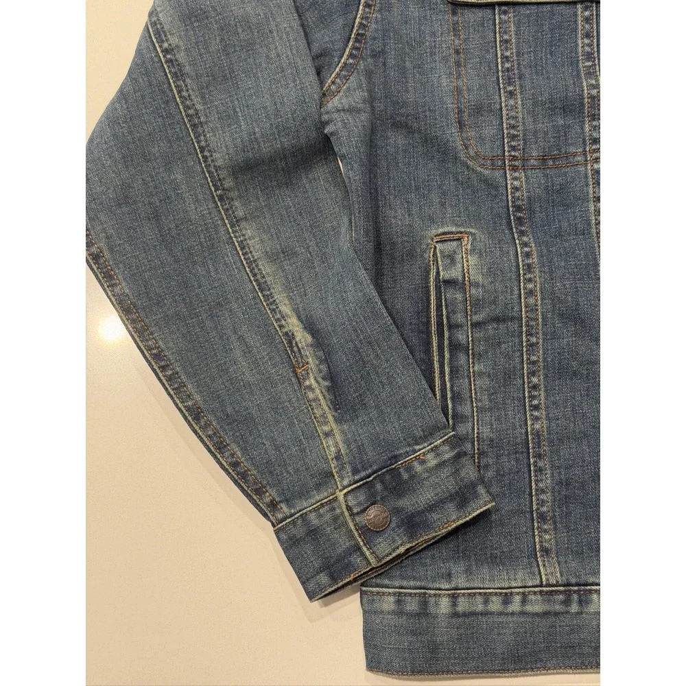 Wrangler Retro Texas A&M WRUJ11371 Denim Jacket Blue Mens L Embroidered Cotton
